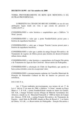 Decreto Nº 18.995 de 05/10/00 - Prefeitura do Rio de Janeiro