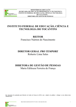Mai - Instituto Federal do Tocantins