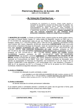 Alteração Contrato 001-12 - Alegre-ES