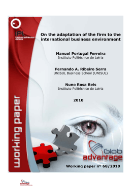 On the adaptation of the firm to the international