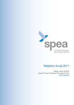 Relatório de Atividades e Contas de 2011