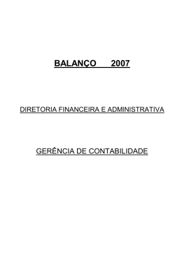 BALANÇO 2007