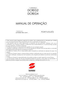 DCREG2 DCREG4 MANUAL DE OPERAÇÃO