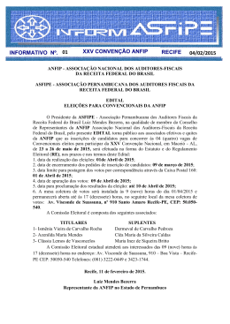 informativo nº. 01 xxv convenção anfip recife 04/02/2015