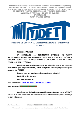 2. Simulado TJDFT - Regimento