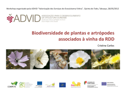 Biodiversidade de plantas e artrópodes associados à vinha da RDD