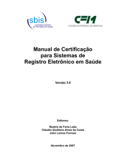 Manual de Certificação para Sistemas de Registro