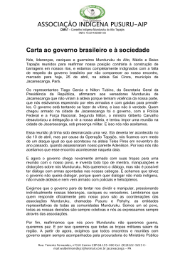 Carta dos Munduruku ao governo brasileiro e à