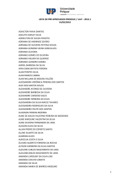 LISTA DE PRÉ-APROVADOS PROEDUC / UnP – 2012.1 15/02