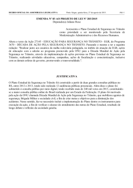 EMENDA Nº 83 AO PROJETO DE LEI Nº 283/2015 Deputado(a