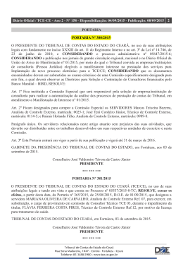 Portaria 380/2015 - Tribunal de Contas do Estado do Ceará