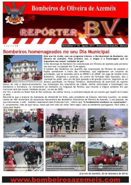 Newsletter nº 31 - Bombeiros Voluntários de Oliveira de Azeméis