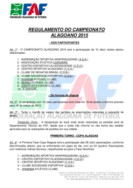 regulamento do campeonato alagoano 2015