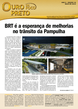 BRT é a esperança de melhorias no trânsito da Pampulha