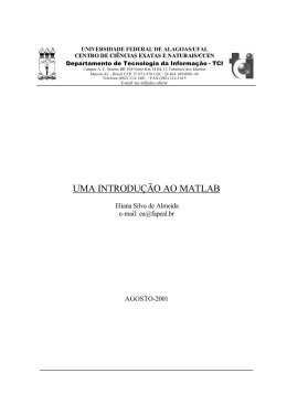 UMA INTRODUÇÃO AO MATLAB - Universidade Federal de Alagoas