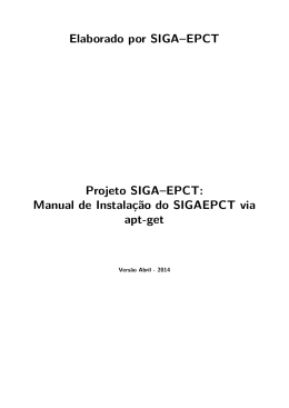 SIGAEPCT - Manual de Instalação via APT-GET