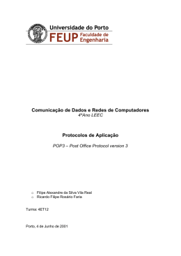 Protocolos de Aplicação-POP3
