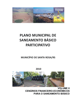 PLANO MUNICIPAL DE SANEAMENTO BÁSICO PARTICIPATIVO