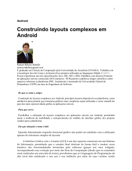 Construindo layouts complexos em Android