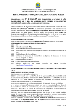 EDITAL Nº 005/2014 – CRCA/UNIFESSPA, 10 DE FEVEREIRO DE