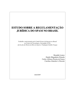 estudo sobre a regulamentação jurídica do spam no brasil