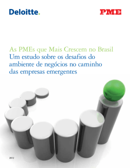 As PMEs que Mais Crescem no Brasil Um estudo sobre os