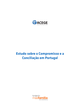 Estudo sobre o Compromisso e a Conciliação em Portugal