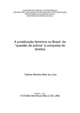 A prostituição feminina no Brasil