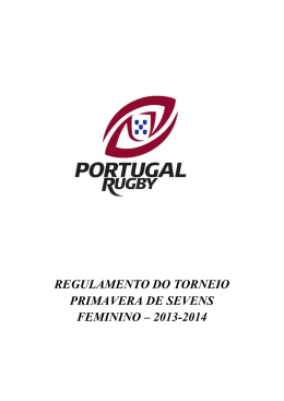 Regulamento do Torneio Primavera de Sevens Feminino 2013.2014