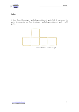 Palitos A figura abaixo é formada por 5 quadrados geometricamente