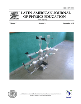 September 2013 - Latin-American Journal of Physics Education