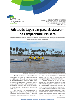 Atletas do Lagoa Limpa se destacaram no Campeonato Brasileiro