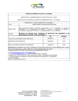 pregão eletrônico nº 05/2013 - Diretoria de Licitações