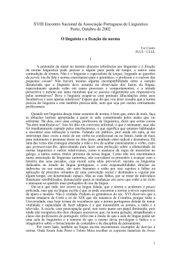 XVIII Encontro Nacional da Associação Portuguesa de Linguística