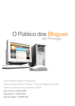 O Público dos Blogues em Portugal