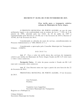 Decreto 18945 - Prefeitura Municipal de Porto Alegre