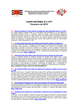 GAPRI INFORMA STJ STF Fevereiro de 2015