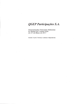 QGEP Participações S.A. - Queiroz Galvão Exploração e Produção
