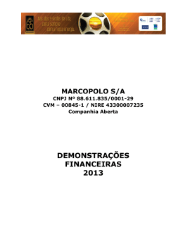 DEMONSTRAÇÕES FINANCEIRAS 2013