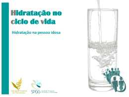 Hidratação na pessoa idosa - SPGG – Sociedade Portuguesa de