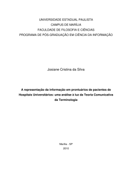 Josiane Cristina da Silva - Faculdade de Filosofia e Ciências