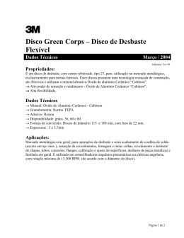 Disco Green Corps – Disco de Desbaste Flexível Dados