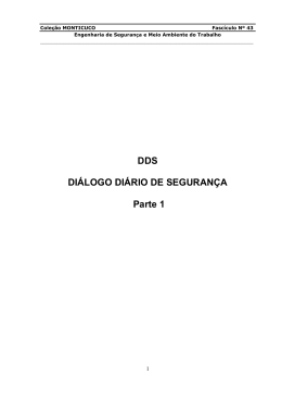 DDS DIÁLOGO DIÁRIO DE SEGURANÇA Parte 1