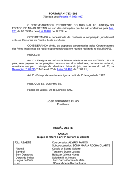PORTARIA Nº 787/1992 - Tribunal de Justiça de Minas Gerais