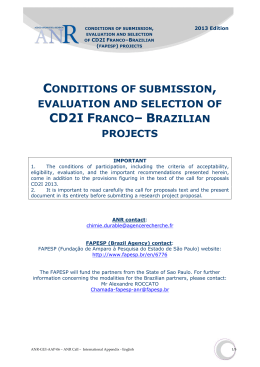 conditions of submission, evaluation and selection of cd2i franco