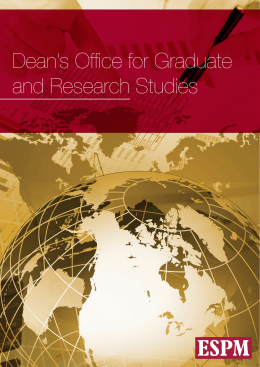 Dean`s Office for Graduate and Research Studies