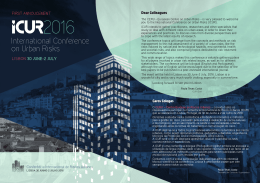International Conference on Urban Risks