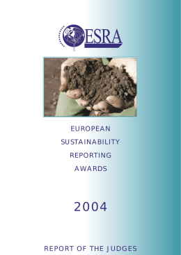 european sustainability reporting awards report of the judges