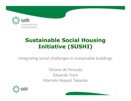 lessons from the Sustainable Urban Social Housing Initiative