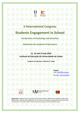 Students Engagement in School - CIEAE 2016